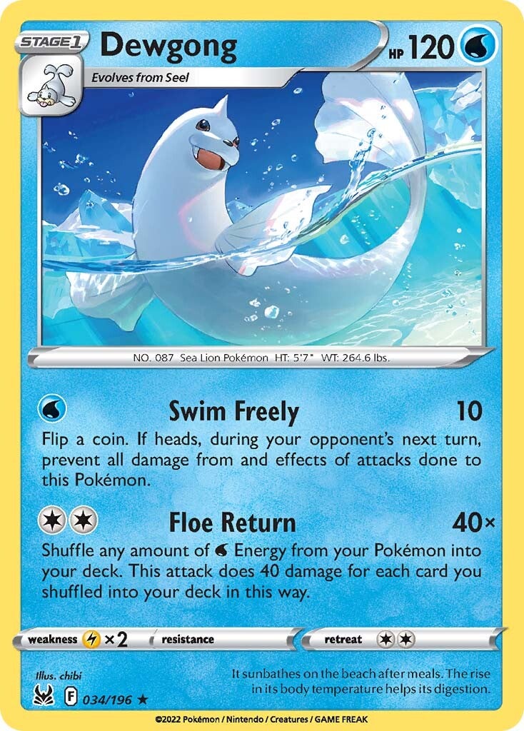 Dewgong (034/196) [Sword & Shield: Lost Origin]