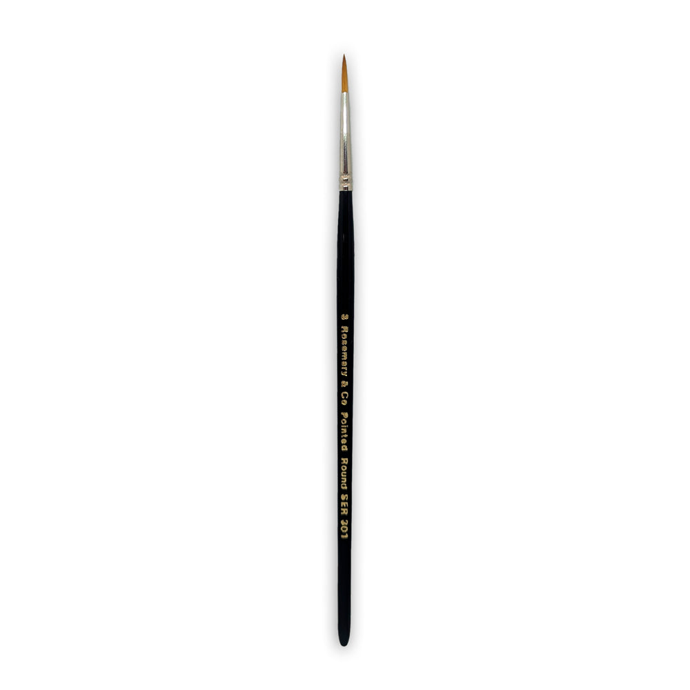 Series 301 - Golden Synthetic Pointed Round Brush