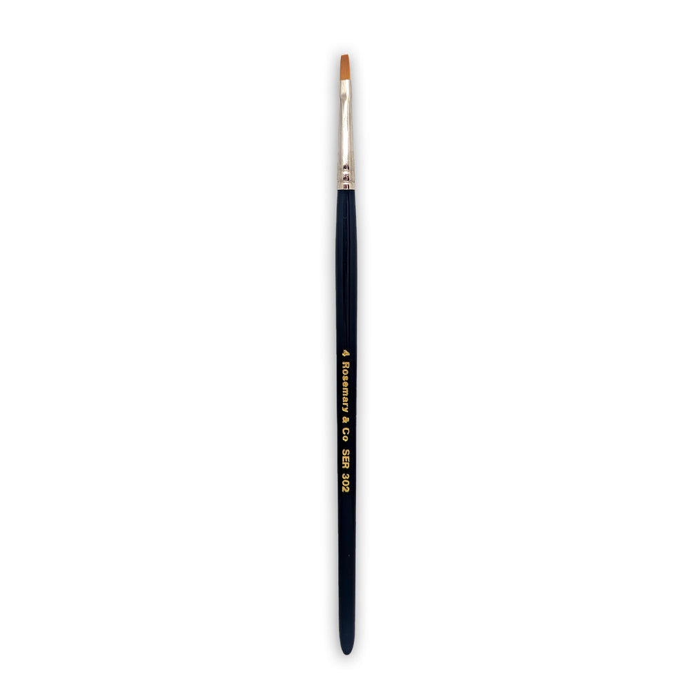 Series 302 - Golden Synthetic Short Flat Brush