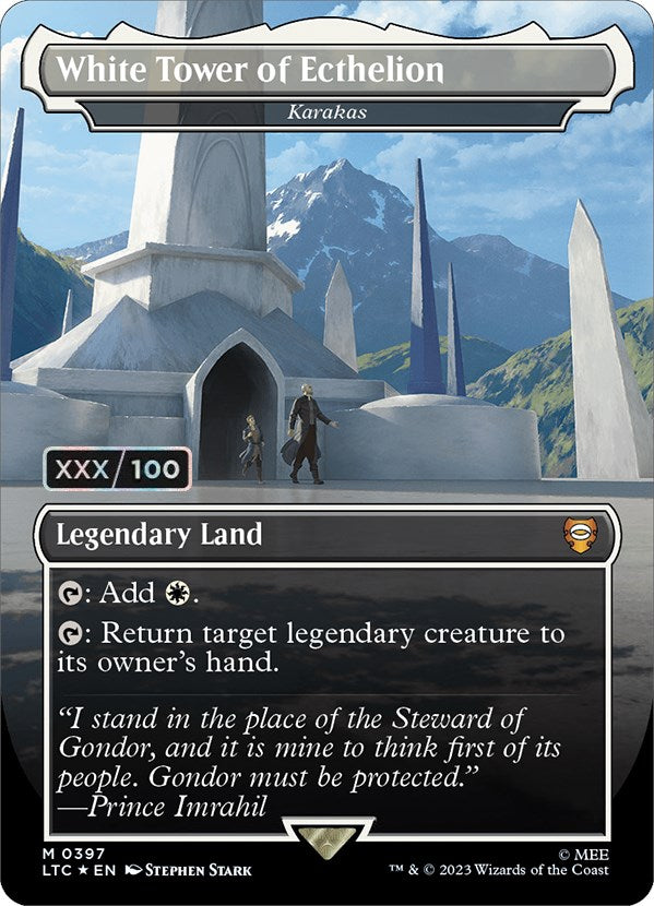 White Tower of Ecthelion - Karakas (Borderless) (Serialized) [The Lord of the Rings: Tales of Middle-Earth Commander]