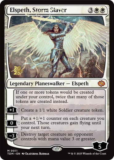 Elspeth, Storm Slayer [Tarkir: Dragonstorm Prerelease Cards]