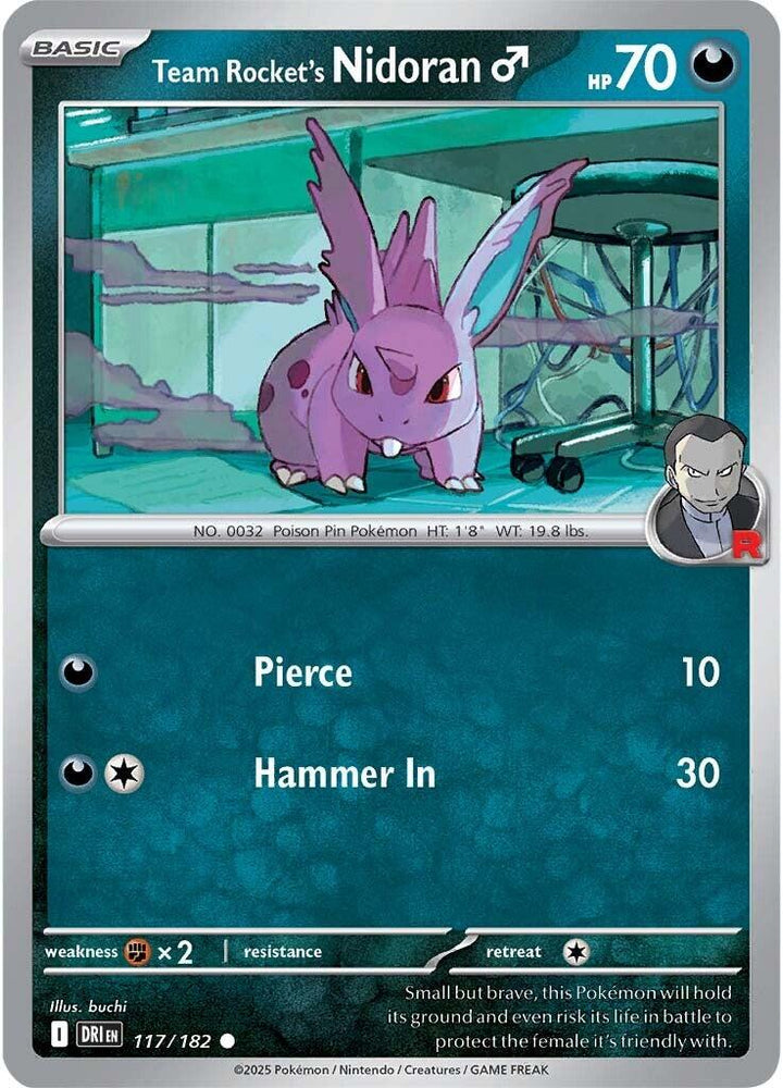 Team Rocket's Nidoran ♂ (117/182) [Scarlet & Violet: Destined Rivals]