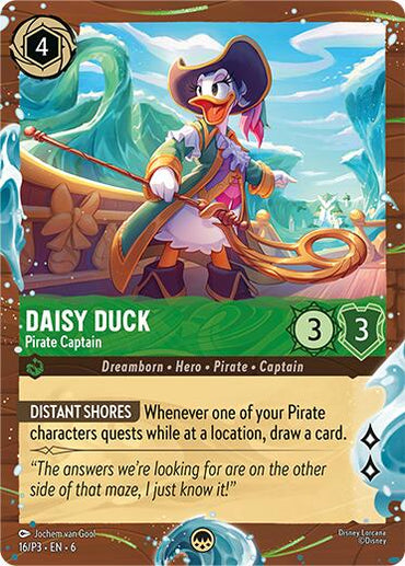 Daisy Duck - Pirate Captain (Disney Cruise Promo) (16/P3) [Promo Cards]
