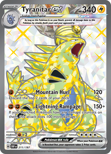 Tyranitar ex (211/197) [Scarlet & Violet: Obsidian Flames]