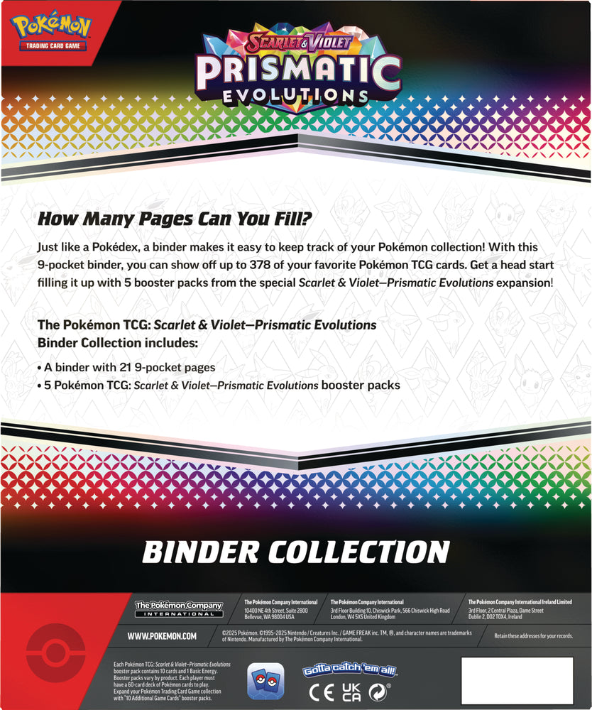 Scarlet & Violet: Prismatic Evolutions - Binder Collection +++Pre-order (1/31/25) - LIMIT TWO+++