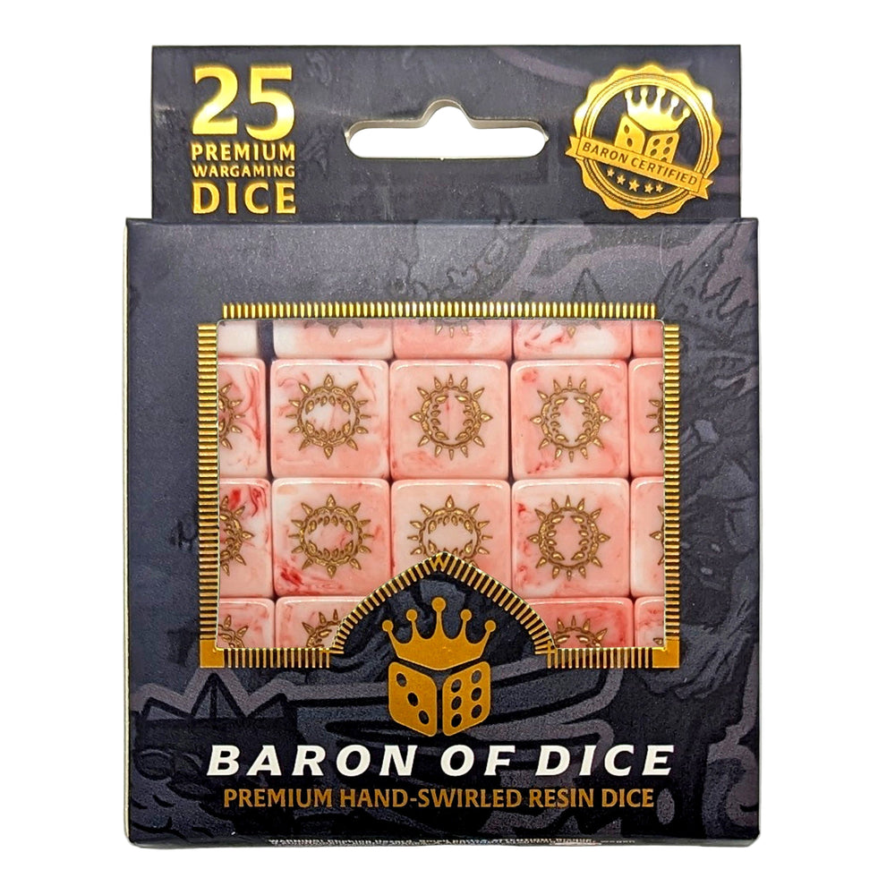 Baron of Dice - Carnage - White - 16mm Dice Set (25)