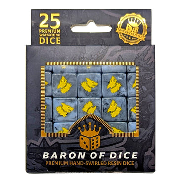 Baron of Dice - Snow Direwolf - 16mm Dice Set (25)