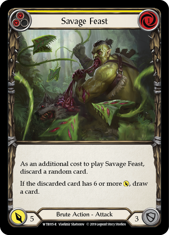 Savage Feast (Yellow) [WTR015-R] (Welcome to Rathe)  Alpha Print Normal