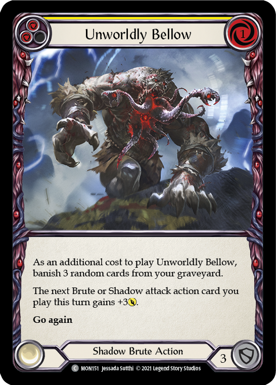Unworldly Bellow (Yellow) [MON151] (Monarch)  1st Edition Normal