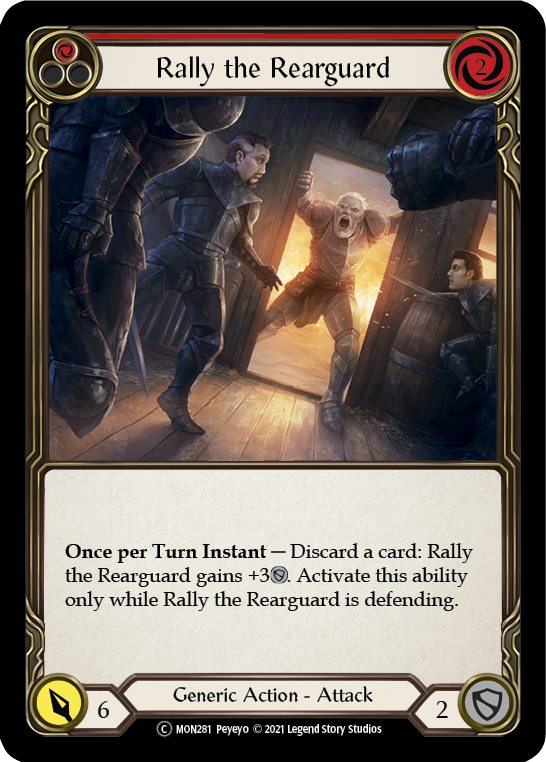 Rally the Rearguard (Red) [U-MON281-RF] (Monarch Unlimited)  Unlimited Rainbow Foil