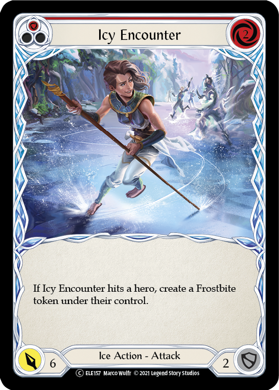 Icy Encounter (Red) [U-ELE157] (Tales of Aria Unlimited)  Unlimited Rainbow Foil