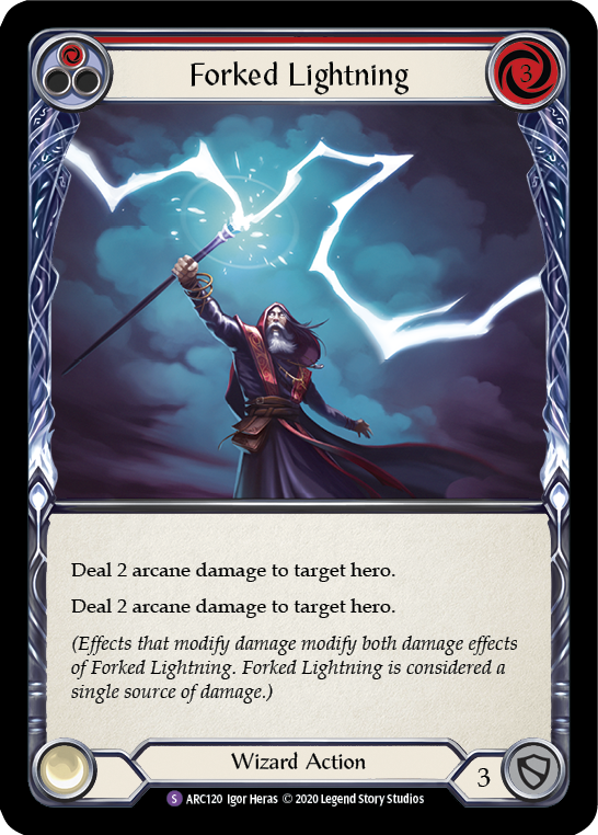 Forked Lightning [U-ARC120] (Arcane Rising Unlimited)  Unlimited Rainbow Foil
